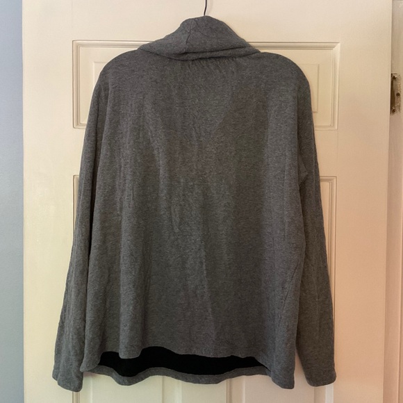 ⬇️ Sundance Gray Cowlneck Sweater Long Sleeve Cotton Blend Size L - Picture 5 of 7